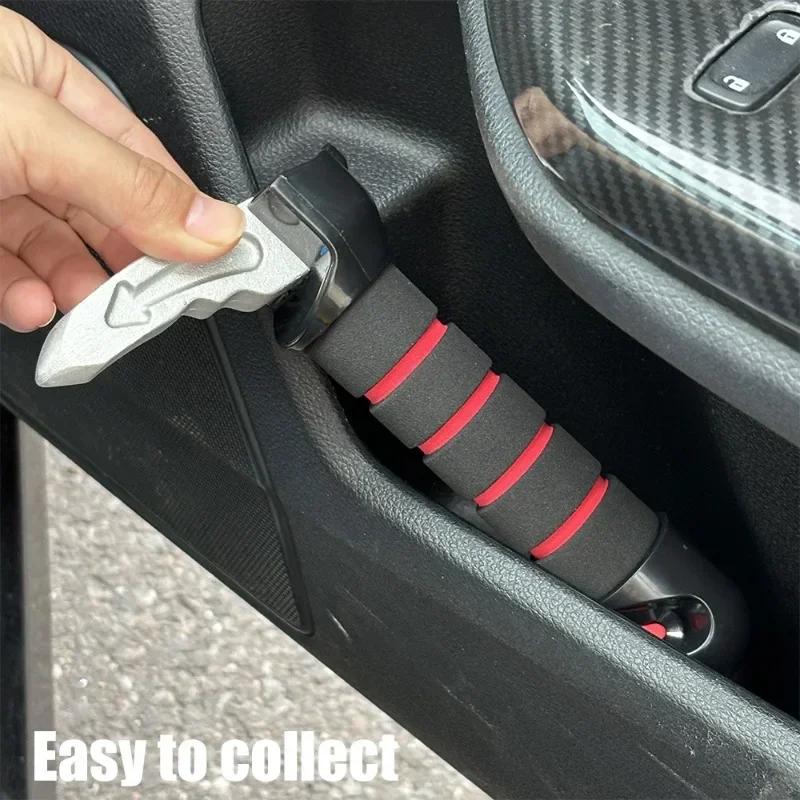 Multifunctional Car Safety Hammer Window Breaker Elderly People Portable Door Assist Handle Seat Belt Cutter Car Rescue Tools Vehicle