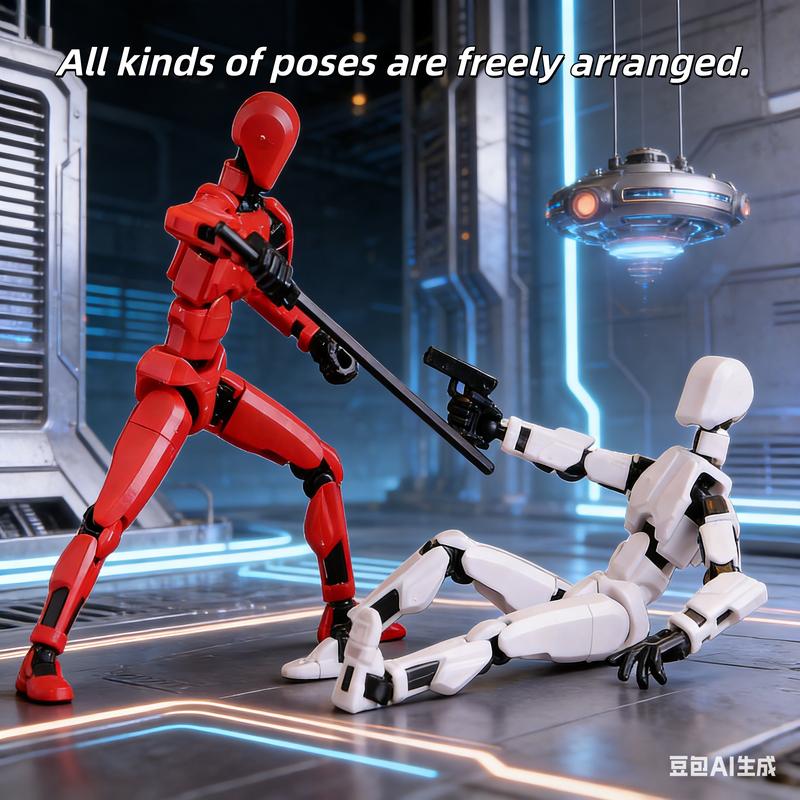 3D Printed 5.5" Multi-Joint Action Robot Doll | Highly Poseable & Assembleable | Perfect Gift for Birthdays, Valentine‘s Day, Easter | Cool Collectible Toy for Teens & Adults