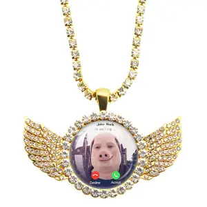 Funny Pig John Pork Calling Angel Necklace - Witty Novelty Pendant for Daily Wear