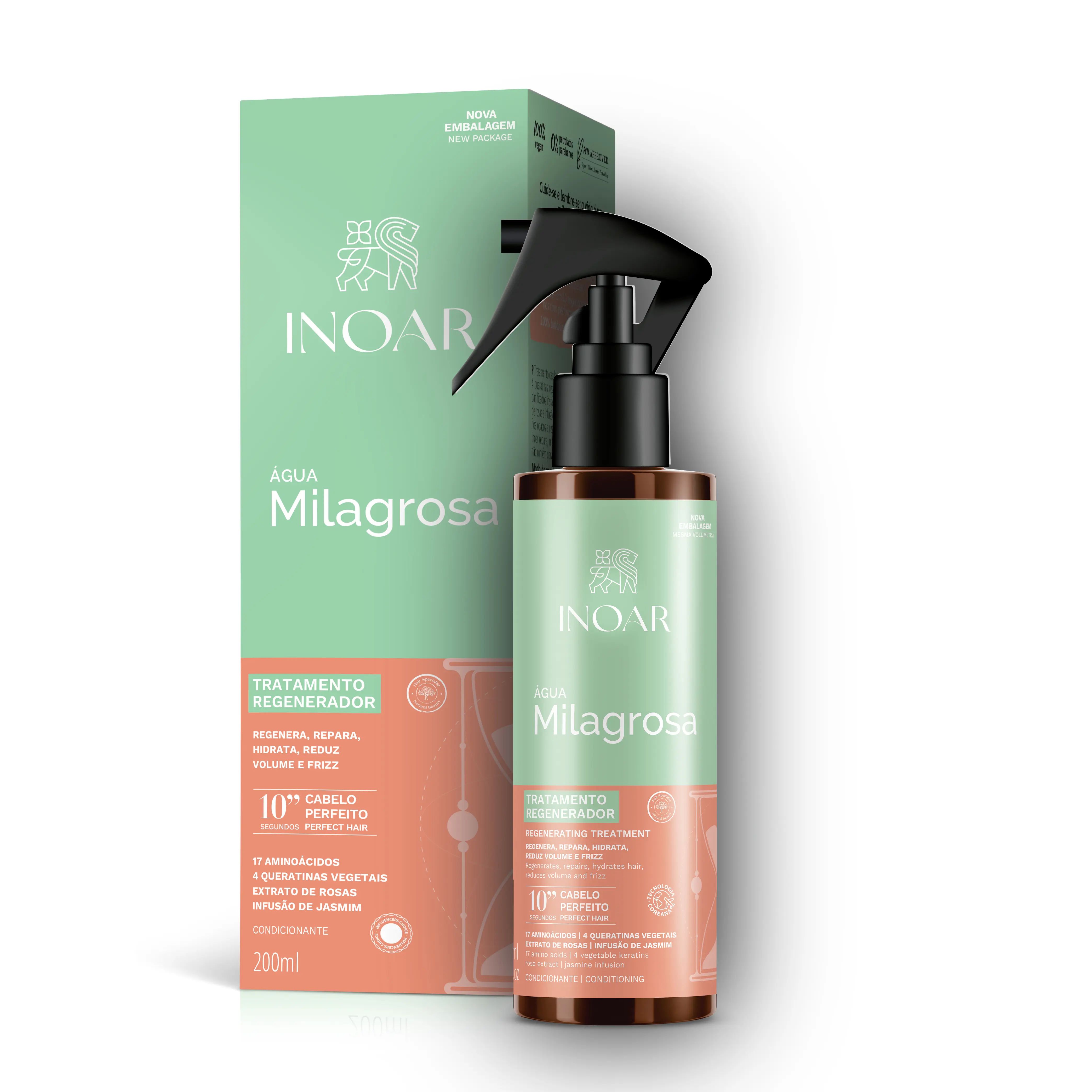 INOAR Agua Milagrosa Miracle Hair Treatment Spray – Instant 10-Second Repair | Anti-Frizz, Shine & Hydration for Damaged Hair