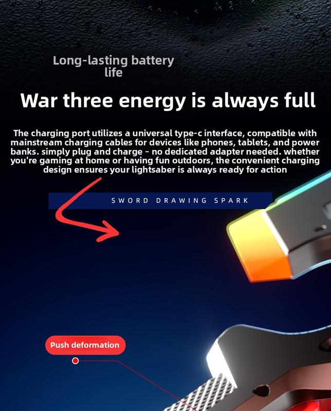 Cool Shadow Sword Ax with LED Lighting Effect 7-Color RGB Changing Atomizing Spray Transformable Dual Form Battle Ax for Role Play Party Christmas Gifts