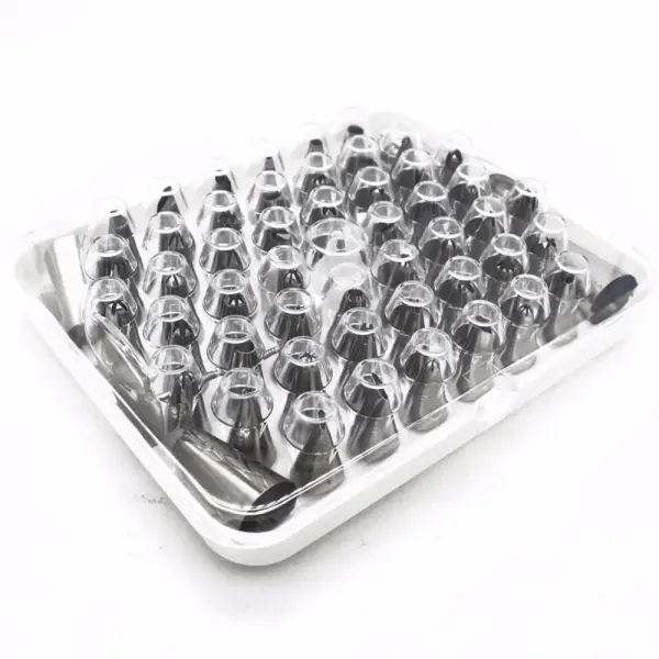 52PCS Russian Nozzles Piping Tips Set, Stainless Steel Cake Decorating Tips, Frosting Icing Tips for Cupcakes, Cake, Cookie and Decorating