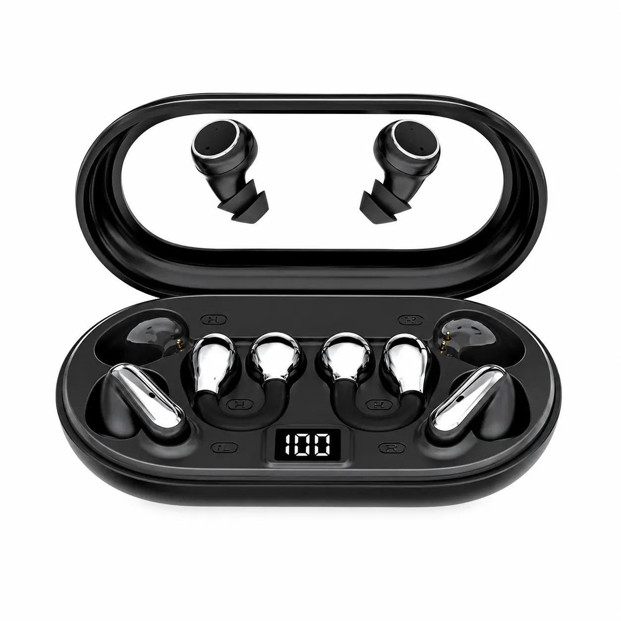 Wireless Bluetooth Headphones, 3 Pairs Earbuds Set Including Clip-On Earbuds, Mini Invisible Sleep Earbuds and In-Ear Sports Earbuds, Bluetooth 5.4 TWS Earphones with Mic, Waterproof for Work, Running and Sleeping SEO enhanced version