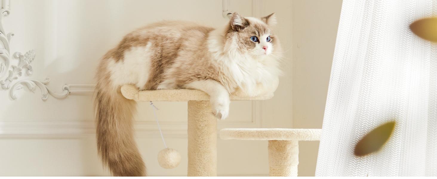 Cat Tree Tower for Indoor Cats, 54in Tall Multi-Level Pet Furniture, Stable Kitty Play House with Sisal Scratching Post, Large Condo, Climbing Ladder, Plush Toy for Kitten cat treehouse Cat Tree Tower for Indoor Cats, 54in Tall Multi-Level Pet Furniture, Stable Kitty Play House with Sisal Scratching Post, Large Condo, Climbing Ladder, Plush Toy for Kitten cat treehouse