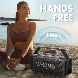 W-KING 60W (80W Peak) Portable Loud Bluetooth Speaker with Waterproof Design, Subwoofer, Large Outdoor Speaker Boombox for Party and Home Use Card Audio Handle Connection W-KING 60W (80W Peak) Portable Loud Bluetooth Speaker with Waterproof Design, Subwoofer, Large Outdoor Speaker Boombox for Party and Home Use Card Audio Handle Connection