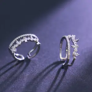 Elegant Queen Crown Ring,  ,White Gold Plated, Adjustable opening ring,Dainty Fashion Jewelry for Women,Romantic Gift For Her New Store Big Spring Glow Up 2026