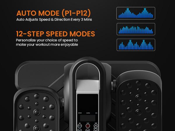 Under-Desk Elliptical Machine–Compact & Quiet Mini Pedal Exerciser with Adjustable Speed, LED Display, Portable Fitness Solution for Home or Office Workouts