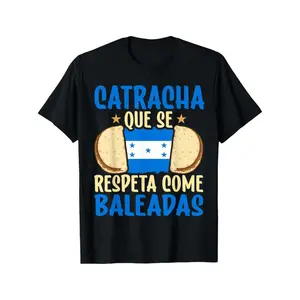 Men''''s 180g Cotton Printed Round Neck Short Sleeve T-Shirt With Honduras Flag Design For Catracha Pride Gifts