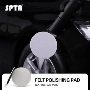 SPTA 3''(80mm)/5''(125mm)/6''(150mm) Car Glass Polishing Discs Microfiber Polishing Buffing Pad, Glass Scratch Removal Kit for Correcting Damaged Windows, Removing Stubborn Waterspots