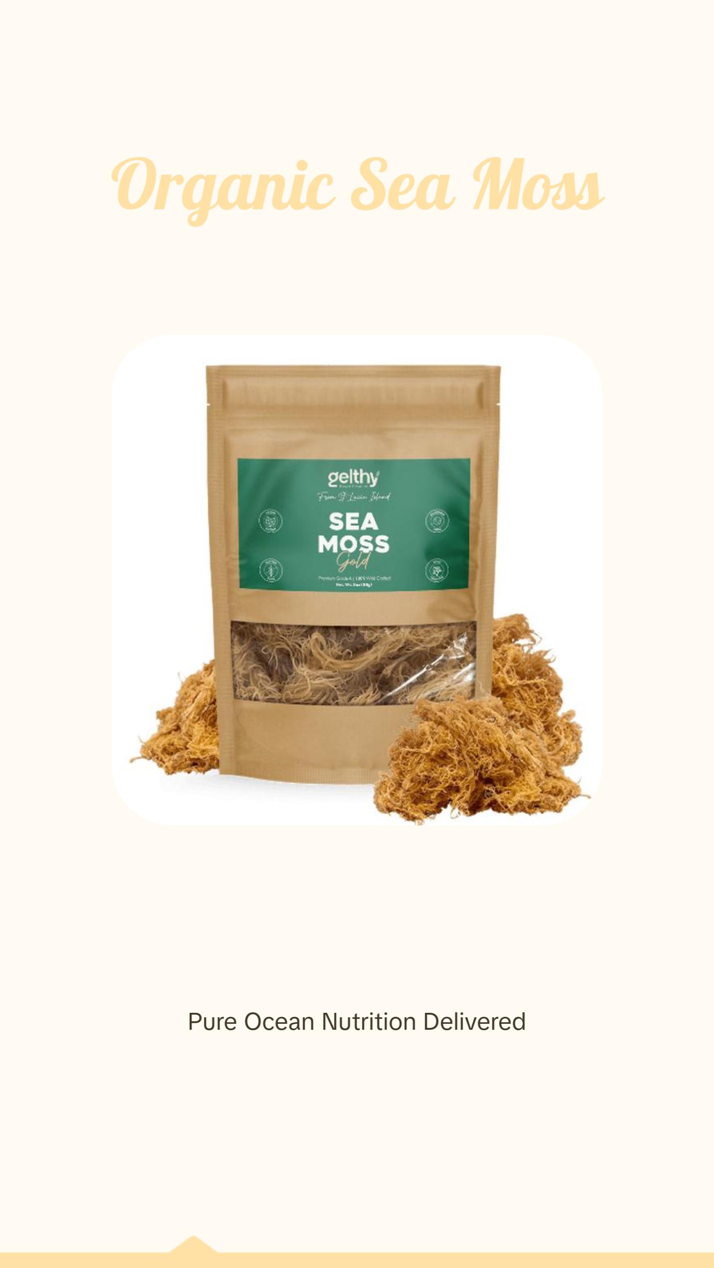 Organic Raw Sea Moss Dried Wildcrafted from St. Lucia