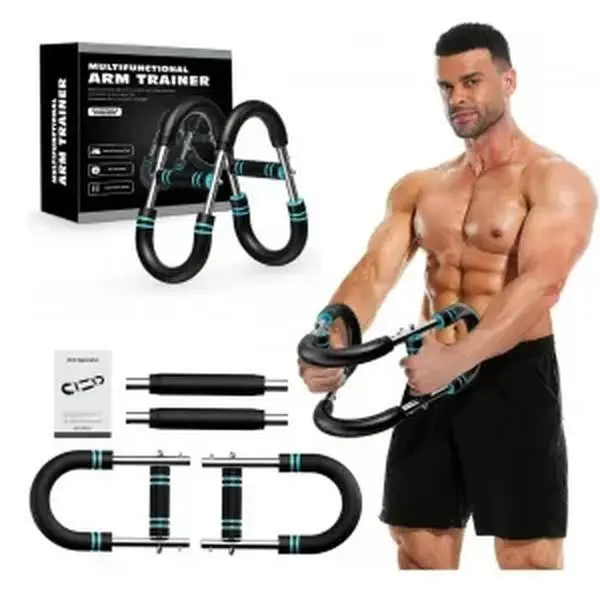 Power Twister Hand Strengthener - 60-90lb Adjustable Resistance Bar, Home & Gym Exercise Equipment, Upper Body Muscle Trainer for Chest, Shoulder & Arm Workouts, Women's Fitness Gear