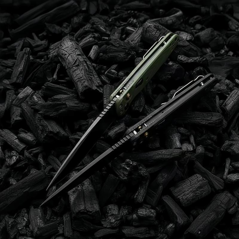 Utility Button Lock Folding Knife D2 Battlewash Blade G10 Handle Multifunctional Cutlery Tool for Outdoor Fishing Camping EDC