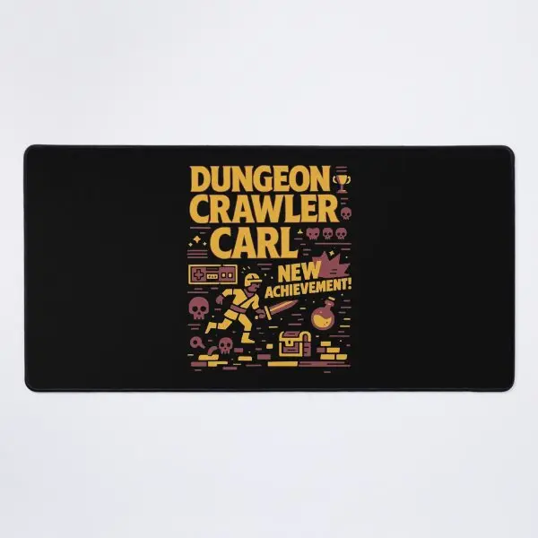 Dungeon Crawler Cat Desk Mat, Streamer Desk Accessory, Funny Fantasy Gamer Mouse Pad, Book Lover Gift, Princess Donut - tan patch Vintage Mouse Pad, Gift, Streamer Desk Accessory, RPG Nerd Desk Decor