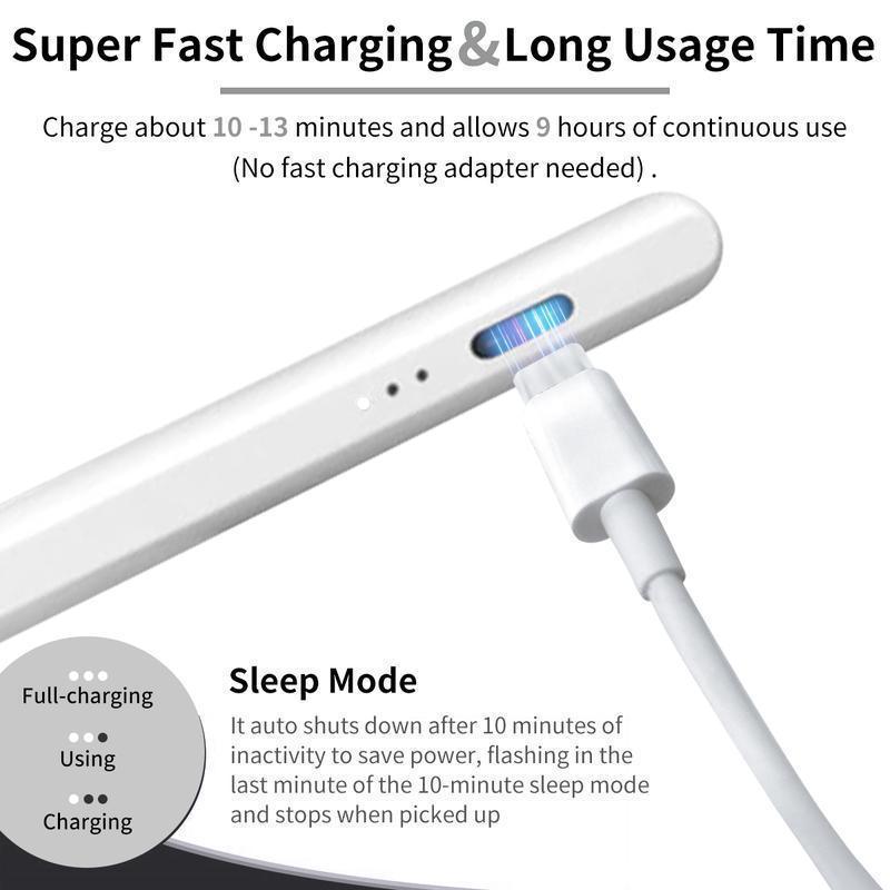 Stylus Pen for iPad/Phone Fast Charge with Palm Rejection Tilt Sensitivity Active Touch Screen Pencil Compatible with iPad 6/7/8/9/10 Pro12.9&11 Air3/4/5 Mini5/6 TikTokShopHolidayHaul