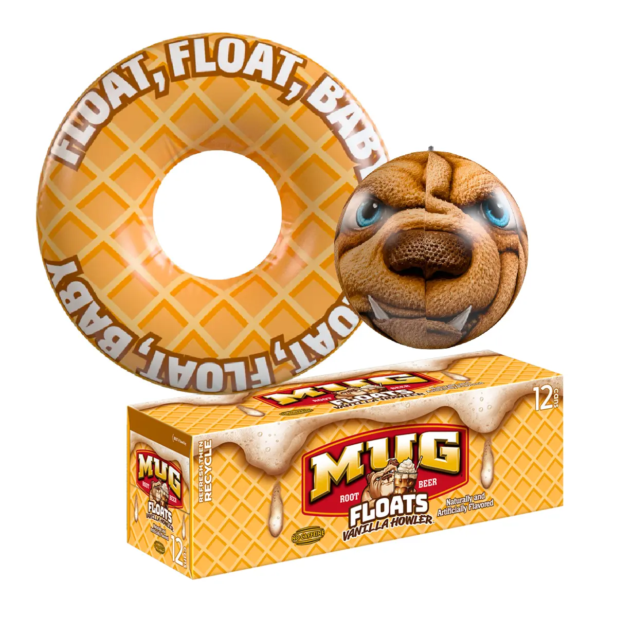 Mug Howler 12pack with pool floaties