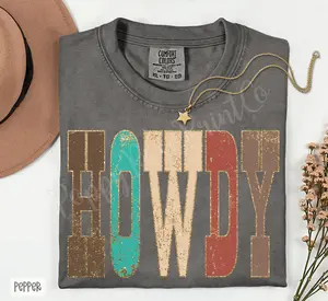 Howdy Shirt Comfort Colors, Trendy Women's Tshirt