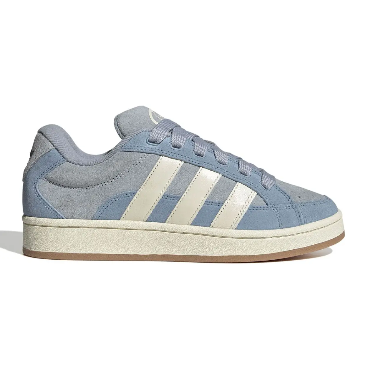 Adidas Originals Men's Campus 00s Casual Lace-Up Trainer - Blue/Cream Plush Suede Shoe, Oversized Stripes, Herringbone Rubber Sole, Soft Padding, Textile Liner, Adjustable Laces, Closed Chunky Look, All Seasons, JQ5990, Street Wear