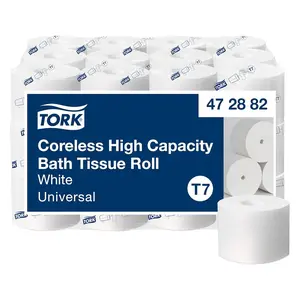 Tork Coreless High-Capacity Toilet Paper Roll White T7, Universal, 2-ply, 36 x 1100 sheets, 472882