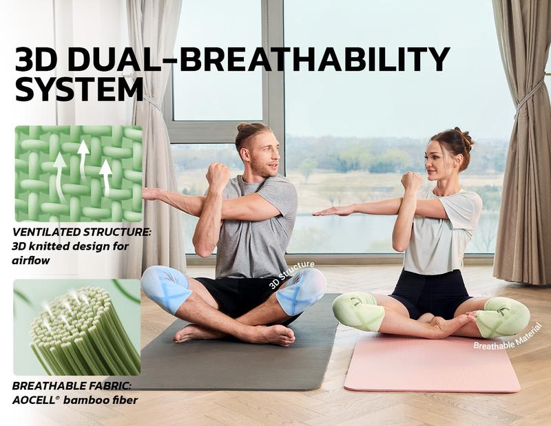 aoFIT Knee Sleeve,Medium Compression Knee Sleeves for Men and Women,Knee Compression Brace for Tired and Achy Knees,Comfortable, Lightweight Knee Sleeves Running and Sports