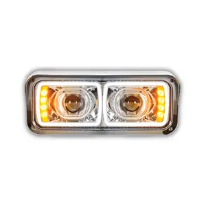 United Pacific High Power LED Projection Headlight with LED Turn Signal & Position Light Bar for Peterbilt Kenworth Freightliner Western Star Models Special Order