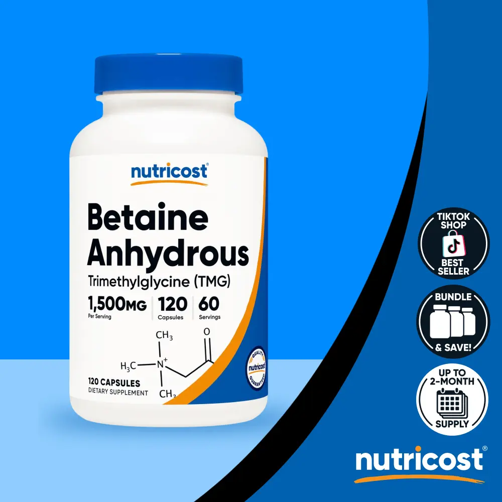 Nutricost Betaine Anhydrous (TMG) Capsules Supplement