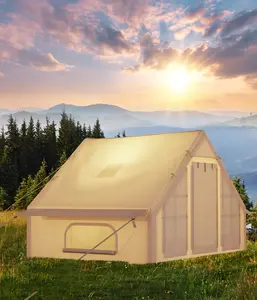 GAOMON 6-8 Person Inflatable Camping Tent, Large Inflatable Tent House with Air Pump, Quick Assembly Luxury Camping Tent, Waterproof Oxford Fabric Suitable for All Seasons