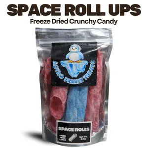Freeze Dried Fruity Rolls - Freeze Dried Candy - Astro Freeze Treats - Crispy Snack with Sweet & Fruity Flavor -Strawberry & Tropical- (2.5 Ounce)