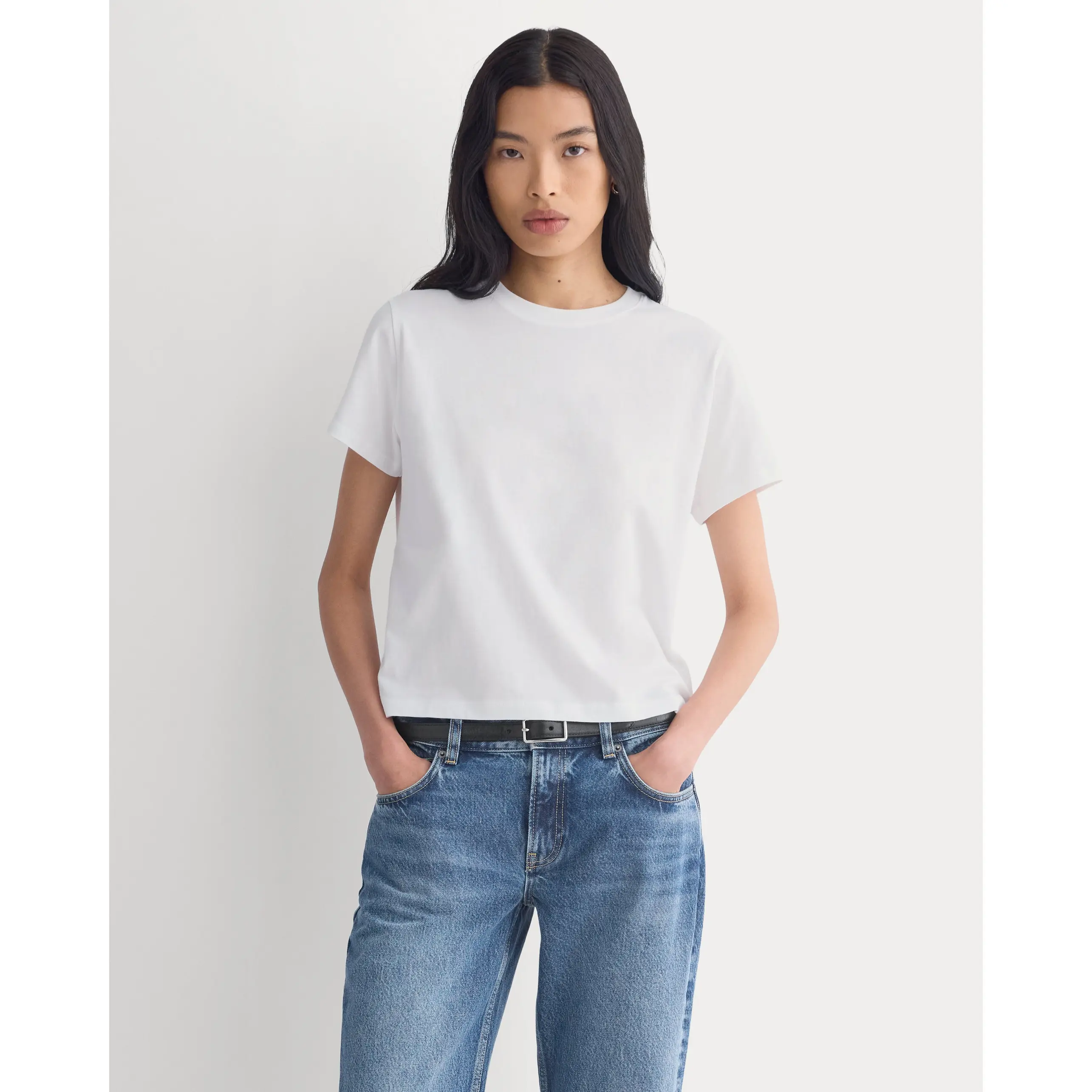 The Box-Cut Tee in Essential Cotton | No Pocket