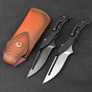 D2 Steel Folding EDC Pocket Knife ABS Handle Outdoor Camping Hiking Fishing Hunting Survival Tool For Men