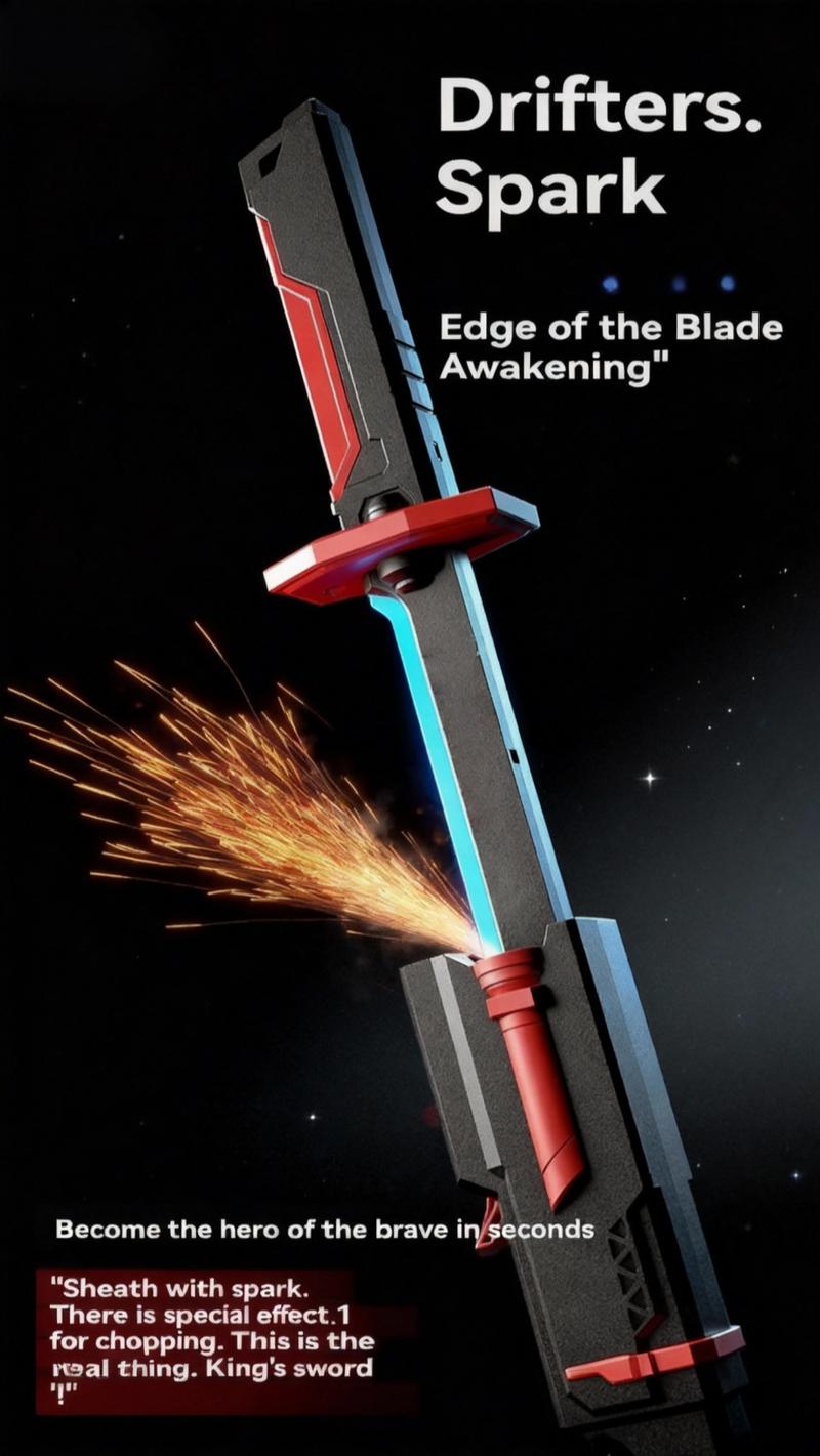 Valentines gifts for bf Cyberpunk Neon Sword- Rechargeable Spark Blade Sound & Fog for Rave, Cosplay & Display,Holiday Gifts Lightsaber Light toy