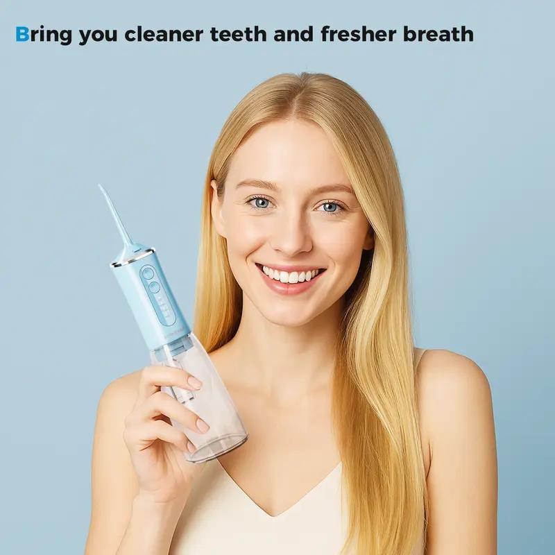 LINKEVAP 360ML Water Flosser for Teeth – Cordless Oral Irrigator with 4 Modes & 4 Tips, IPX7 Waterproof, Quiet Design, Portable Teeth Cleaner for Home & Travel