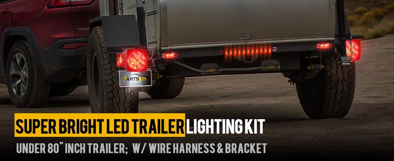 Partsam Submersible Under 80" LED Trailer Light Kit
