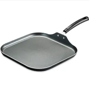 11" Square Nonstick Griddle Pan – Steel Gray Cooking Surface