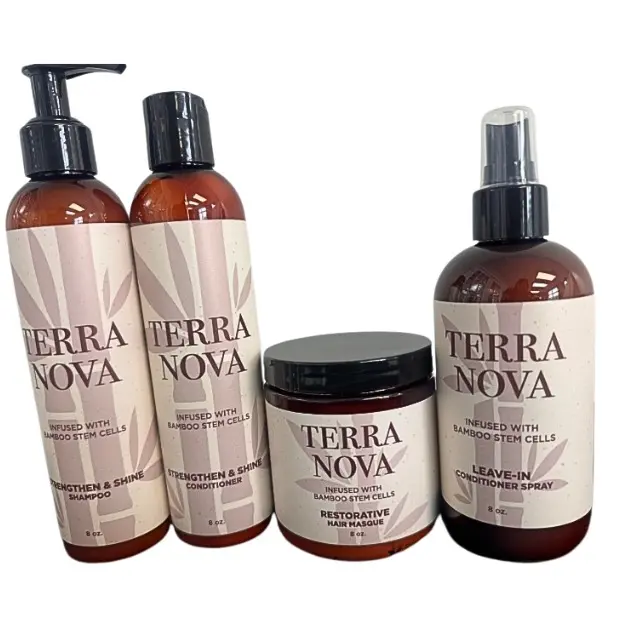 Luxury Strengthen & Shine Haircare Bundle - Cleanser Shampoo, Hydrating Conditioner, Hyaluronic Acid Hair Mask, Leave-In Treatment for Shiny Hair Hydration Restore, Glossy Hair