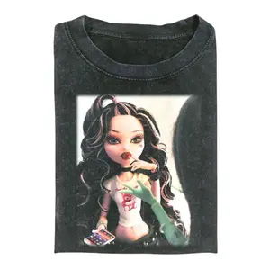 Monster High Draculaura Shirt, Cartoon Character Graphic Tee, Cute Gothic Crewneck T-Shirt, Fun School Style Outfit, Trendy Y2K Aesthetic Shirt, Gift for Men, Gift for Women