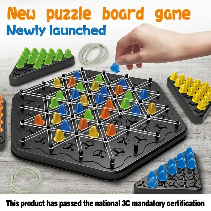 Triangle Chain Chess Strategy Triggle Game Classic Board Game for Strategy and Fun with Unique Triangle Chain Gameplay and Chess Integration Family Fun Game Table Games