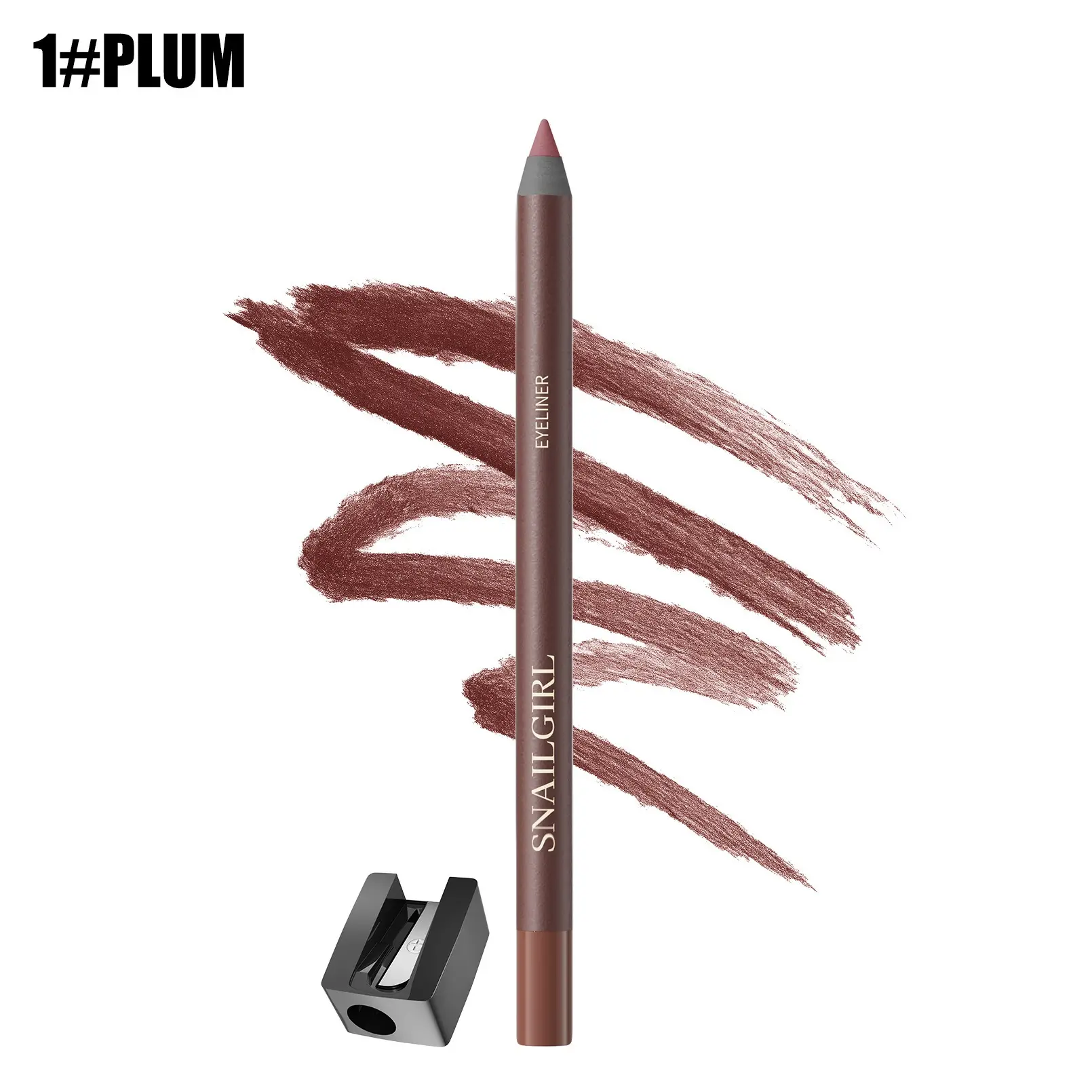 Waterproof Gel Eyeliner Pencil with Built-in Sharpener - Smudge-No-Budge, Sweat-Proof, Transfer-Proof Makeup, Long-Wear Eyeliner, Ultra-Smooth, Rich Color, Flawless Winged Eye Pencil for Beauty & Personal Care