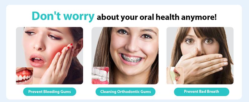 COSLUS CX20 Water Flosser Teeth Pick: with Lightweight Handle,HandlePortable Cordless Oral Irrigator,Includes Five Nozzle（Tongue Cleaner),Rechargeable Travel Irrigation Cleaner IPX7 Waterproof Electric Flossing Machine for Teeth Cleaning,White