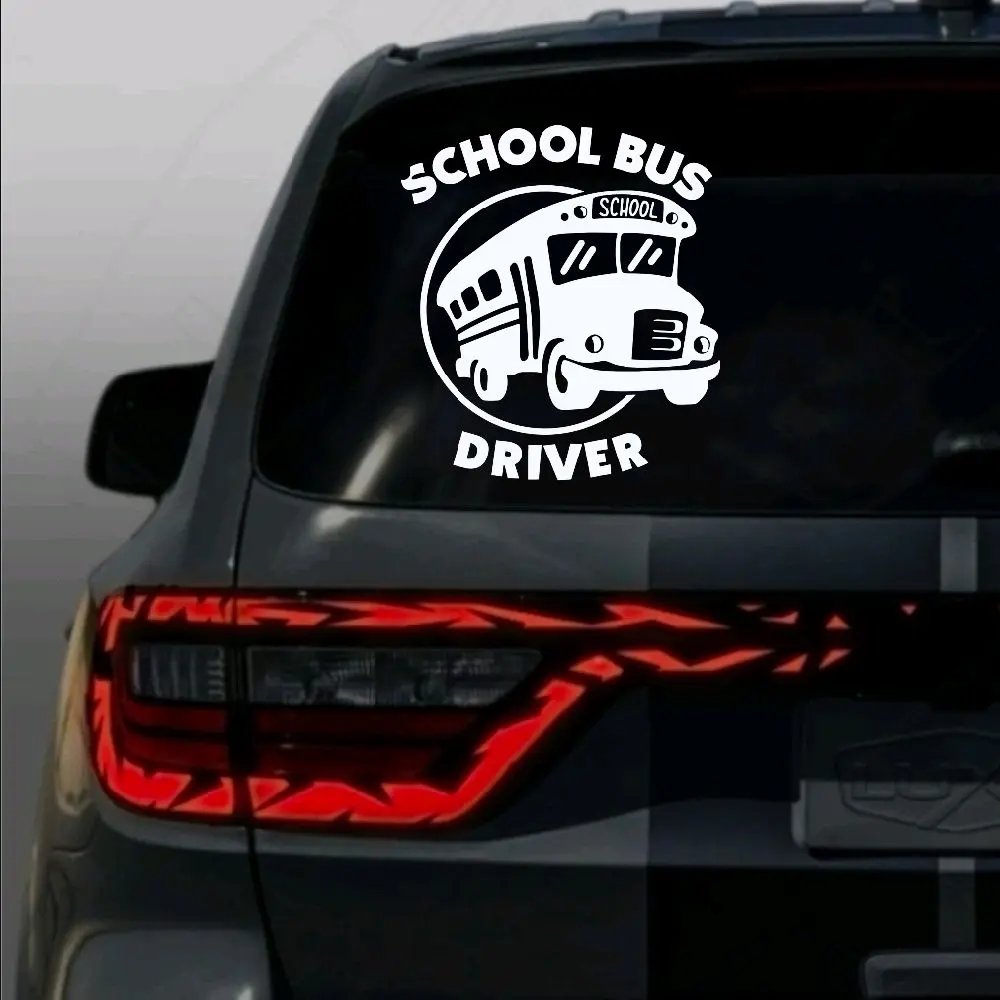 School Bus Driver Truck decal, Vinyl Window Decal - Universal Car Sticker for Vehicle Windows, Boats, RVs, Office Desks & Laptops - Stylish Car Merch & Car Accessories