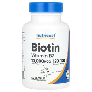 Nutricost Biotin, 10,000 mcg, 120 Capsules