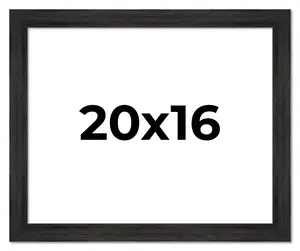 12x15 Wide Barnwood Picture Frame with UV-Resistant Acrylic & Acid Free Backing, Available in 6 Paint Finishes - Grey, Brown, White, and Black