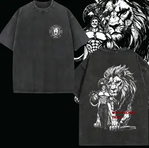 Escanor Seven Deadly Sins Anime Wash Tee , Vintage Washed Graphic Tee, Oversized Streetwear Fit, Unisex Casual Top, Gift for Anime Fans