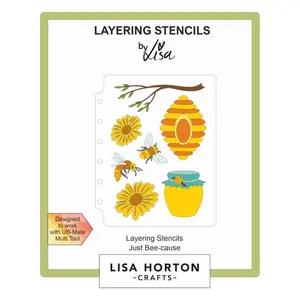 Lisa Horton Crafts - Just Bee-cause 5" x 7" Layering Stencils