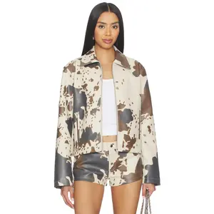 superdown Clara Cow Print Jacket in Cow Print
