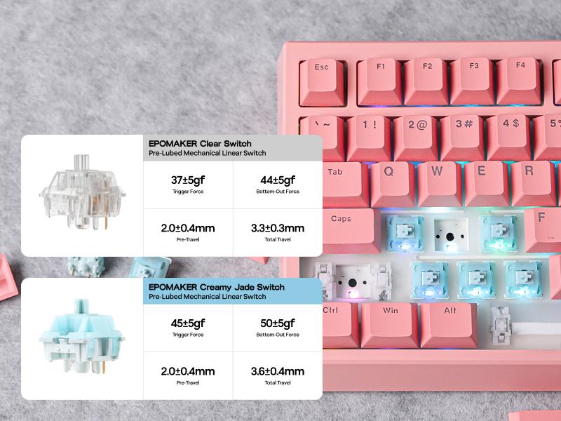 EPOMAKER G84 80% Gasket QMK/VIA Custom Mechanical Keyboard with Hot-Swappable Keys RGB Backlit Shine-Through PBT Keycaps Tri-Mode 2.4Ghz/BT/Type-C thocky creamykeyboards desk accessories keyboards for gaming creamy keyboard EPOMAKER G84 80% Gasket QMK/VIA Custom Mechanical Keyboard with Hot-Swappable Keys RGB Backlit Shine-Through PBT Keycaps Tri-Mode 2.4Ghz/BT/Type-C thocky creamykeyboards desk accessories keyboards for gaming creamy keyboard