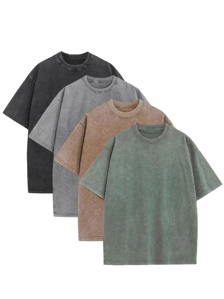 4 Pacs Oversized Tshirts Water-resistant washable cotton sports shirt,loose,fashionable,teacher,viral,faith-based,america,casual Breathable Tops
