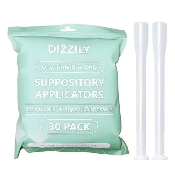Dizzily 30 Pack Disposable Vaginal Suppository Applicators for Women, Individually Wrapped, Hygienic - Fits Most Boric Acid Suppositories, Pills, Tablet, Cap-sules and Feminine Care Applicator