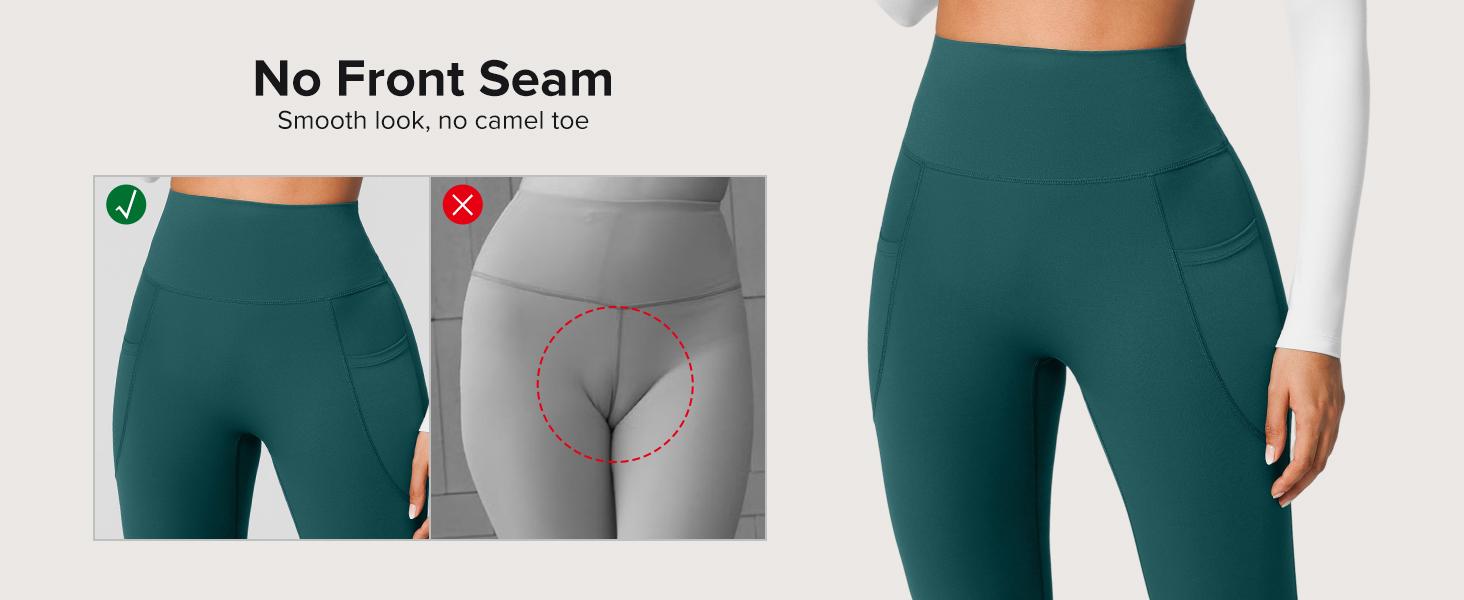 BRXL 30" High-Waisted Flare Yoga Leggings Women's Sports Flare Pants Fitness Wear with Pockets Seamless Front  Mini Flare Yoga Pants Suitable for Gym Workout   #OutdoorFun