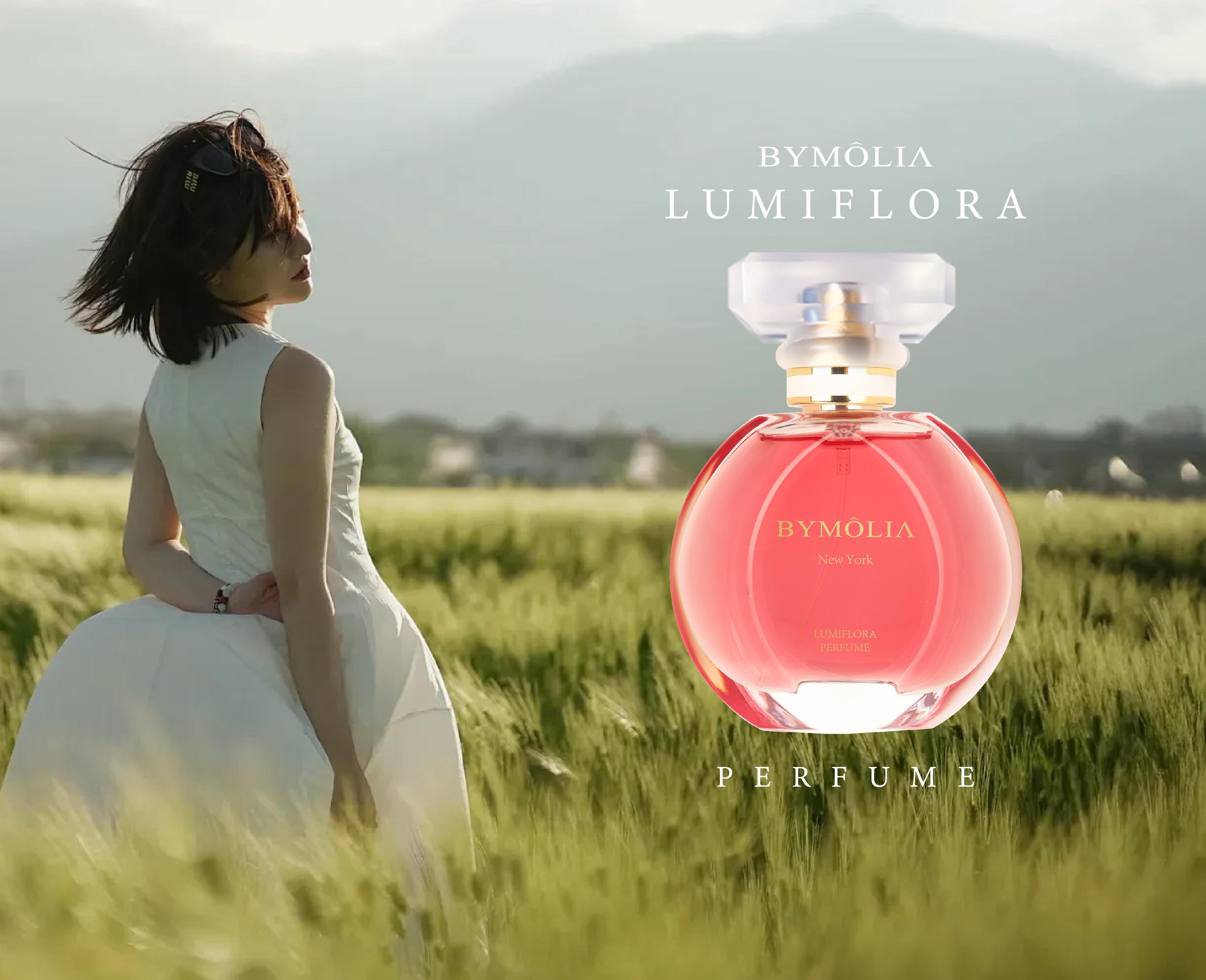 Bymolia Lumiflora Perfume - Long Lasting Addictive Personal Fragrance Oil - Citrus Fruits & Jasmine Scent Eau de Parfum, 1.7 Ounce / 50ml