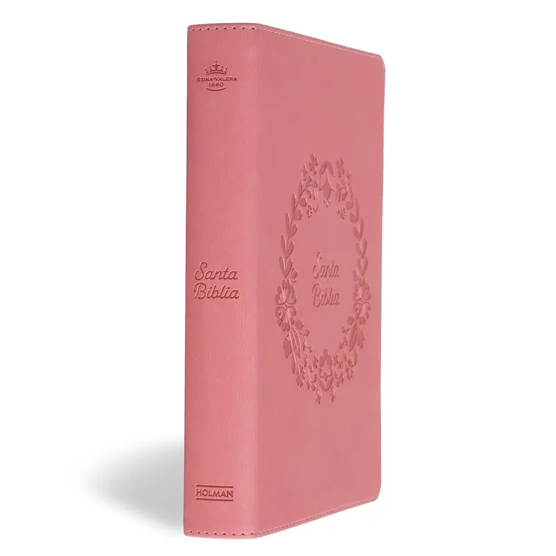 Spanish 1960 Reina Valera (RVR60) Holy Bible - Elegant Hard Cover, Imitation Leather-Like Touch, Blush Pink, 1184pp, Practical Functionality, Ideal Gift Option for Awards